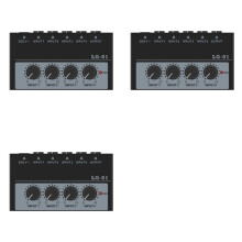 3X LQ-01 4 Channel Mixer 4 Input 1 Output 5V Portable Audio Mixer 4 Channels Mixers Mixing Console EU Plug