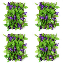 4X Cerca de Simulação de 40cm para Jardim, Plantas Decorativas, Flor Artificial, Jardim Retrátil, Cerca de Privacidade, Cerca Decorativa