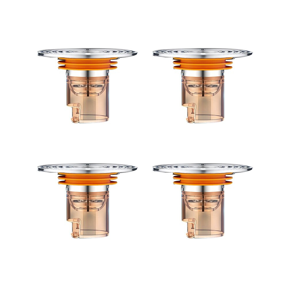 4X Self-Closing Odor And Insect Proof Floor Drain Core Deodorant Anti-Odor No Smell Bathroom Toilet Sewer Shower Drain 4711459408687