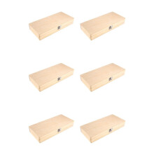 6X Aufbewahrungsbox für Objektträger Aus Holz, Fasst 50 Objektträger, Objektträgerbox für Mikroskope