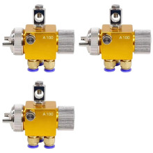3X Automatisch Verfspuitpistool -Spuit A-100 Verf Pneumatisch Gereedschap voor Golfsolderen Kunststof Vacuüm 1,0 mm