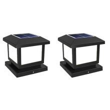 2X Timed LED Solar Pillar Light Waterproof Solar Lights Outdoor Remote Control Garden Sunlight
