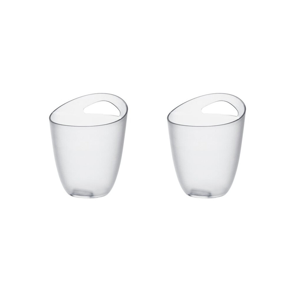 2X Plastic Cooler Chilling Storage Holder Beverage Chiller Bin Leakproof Ice Beer Bucket For Home Kitchen Beverage 6032015678855