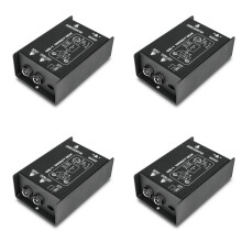 4X Professionelle DIRECT BOX, Einkanalige Passive DI-Box, Direkteinspritzbox, Symmetrisches und Unsymmetrisches Signal, Neu