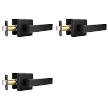 3X Door Lever, Keyless Interior Door Knobs, Privacy Door Lever Locksets for Bedroom Bathroom, Modern Door Handles
