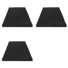 3 Paquet de Panneaux Acoustiques en Mousse, 48 X 24 X 2 Pouces Panneaux Insonorisants Haute Densité pour la Maison, le Bureau, la Salle