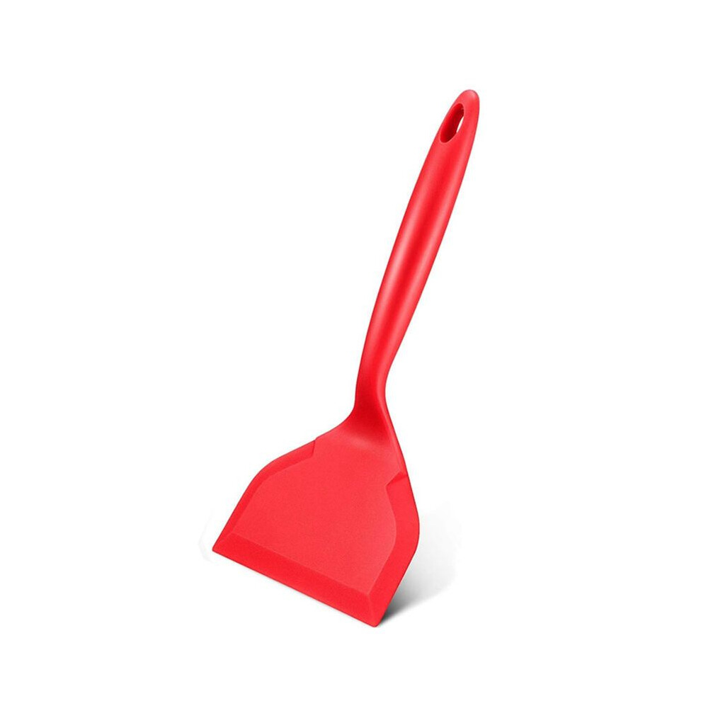 Tlily Silicone Spatula Pancakes Shovel Omelette Spatula Turner For Eggs Fish Pancake Kitchen Scraper Red