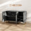 Homcom HOMCOM Storage Cabinet, Sideboard with Adjustable Shelves, High Gloss Grey 3