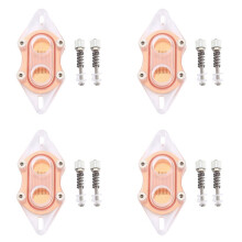4X Bloque de Refrigeración por Agua para CPU, Enfriador de Acrílico Transparente, Puente Sur, Bloque Northbridge para Bloque de CPU de Computadora