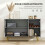 Homcom HOMCOM Storage Cabinet, Sideboard with Adjustable Shelves, High Gloss Grey 5