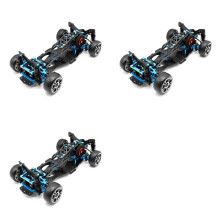 3X Cadre de Course de Dérive à Propulsion Arrière pour Voiture RC Miniature 1/10, Version Kit de Voiture de Dérive, Cadre RC