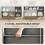 Homcom HOMCOM Storage Cabinet, Sideboard with Adjustable Shelves, High Gloss Grey 6