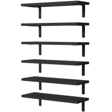 Estantes Flotantes, Estantes Flotantes de Madera para DecoracióN de Paredes, Estante de BañO Flotante Montado en la Pared para Almacenamiento Negro