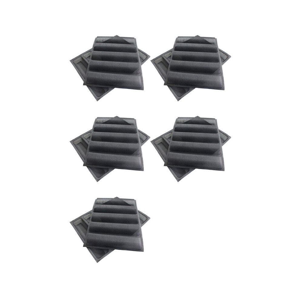 10Pcs Silicone Perforated Baking Forms Sandwich Mold French Baguette Bread Pan Food Mat 5 Loaf Non-Stick Baking Liners 6032341262957