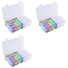 3X 64 Grids Diamond Paint Storage Box Portable Seed Bead Organizer Case DIY Nail Art Plastic Container