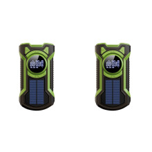 2X Handkurbel-Solarradio, Tragbar, AM/FM/NOAA-Wetterradio mit LED-Taschenlampe, 5.0-Lautsprecher, Notfallradio-C