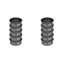 Ensemble de Moules à Gâteau - Lot de 10 Moules Ronds Antiadhésifs avec Fond Amovible, Moules à Gâteau pour Cheesecakes