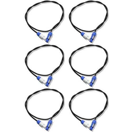 6pcs 1M AC Power Cable for  Moving  Light  5R/7R Moving  Light Extension Powercon Cable