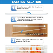 4 Pcs Double RV Refrigerator Bars Adjustable Fridge Tension Rods RV Refrigerator Kitchen Accessories, Fridge Bars