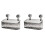 2PC Rotating Suction Cup Storage Rack Bathroom Non Perforated Wall Mounted Organizing and Storage Box Transparent-Gray,L 1