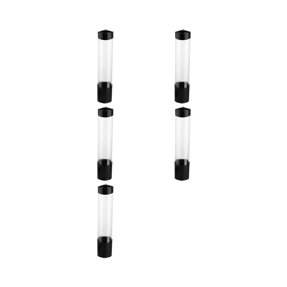 Typecat 5X Disposable Cup Holder Wall Mounted ,Cup Dispenser, Paper Or Plastic Cup Organizer Black