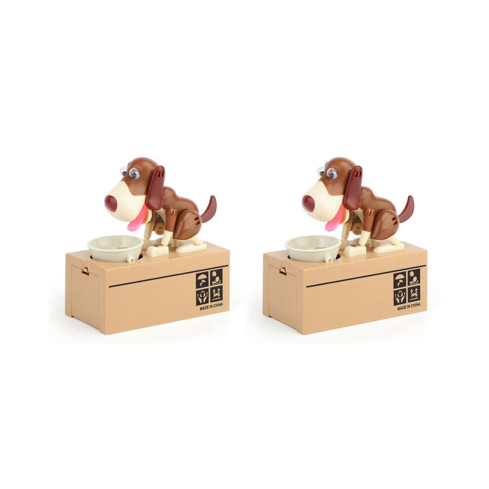 Typecat 2X Cute Dog Coin Piggy Bank-An Ideal Christmasgift For Children, Encouraging Saving With Interesting Mechanical Exercise