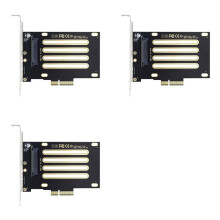 3X NVMe PCIe SSD U.3 U3 Kit SFF-8639 to PCI-E 4.0 X4 Host Adapter for Motherboard PM1735