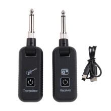 Sistema per Chitarra Wireless A 2,4 GHz, Trasmettitore e Ricevitore Wireless Ricaricabile per Chitarra, Strumento Musicale 1 A 1