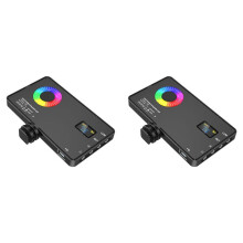 2X RGB LED Video Fill Light 4000Mah Battery Rechargeable Video Light Used for Photography Video Live Fill