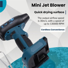 Cordless Leaf Blower Electric Jobsite Air Blower for 18V Battery Brushless Handheld Portable Violent Turbo Fan