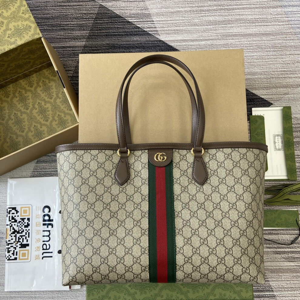 Xhrain Gucci Ophidia Medium Gg Tote Bag 631685 38Cm Brown