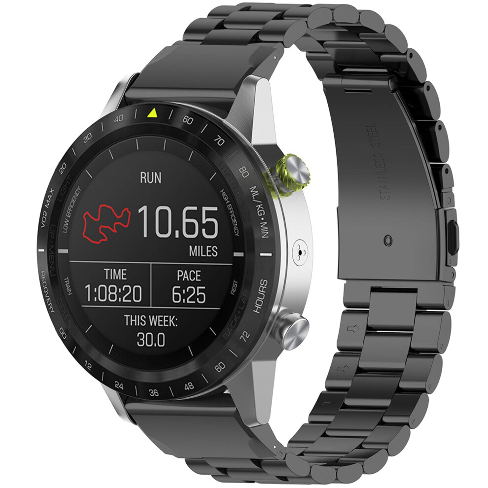 26Mm Stainless Steel Strap Business Style For Garmin Tactix Delta Fenix 6X 5X Black 9455672037983