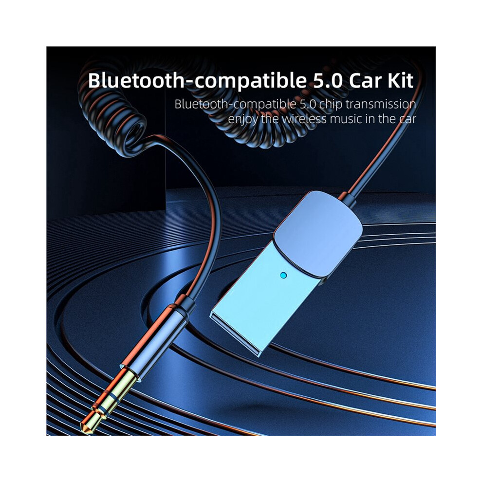 5.0 Aux Adapter Car Wireless Receiver Usb To 3.5Mm Jack Audio Music Mic Handsfree Car Kit Speaker Transmitter 6033075529897
