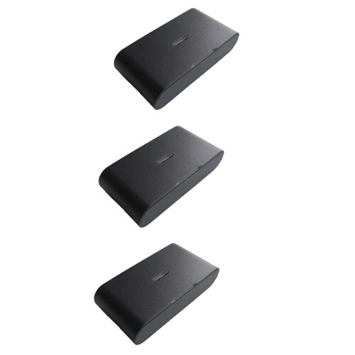 3pcs 433MHz Wireless Vibration Glass Break Detector, Adjustable Sensitivity, Compatible with Alarm Systems Black