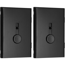 2 Porta Biglietti da Visita, Porta Biglietti da Visita per Chiavetta USB, Porta Biglietti da Visita Portatili, Custodia Scorrevole In Lega