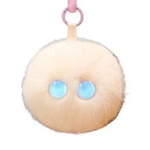 (Monday) AI Robot Package Hanging Cute Light-Up Eye Plush Keychain Soft Plush Bag Car Pendant Charm