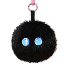 (Tuesday) AI Robot Package Hanging Cute Light-Up Eye Plush Keychain Soft Plush Bag Car Pendant Charm