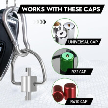 2-Pack HVAC Multi-Key Tool for HVAC 410A and R22 Refrigerant, for HVAC Installation and Removal, Refrigerator Lock Key