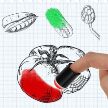 80Pcs Finger Sponge Daubers, DIY Handmade Finger Painting Sponge Set with Storage Box for Crafting Painting