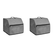2X Overlockmachinehoes met Opbergvakken, Stofhoes voor de Meeste Standaard Overlockmachines, Overlockmachinehoes