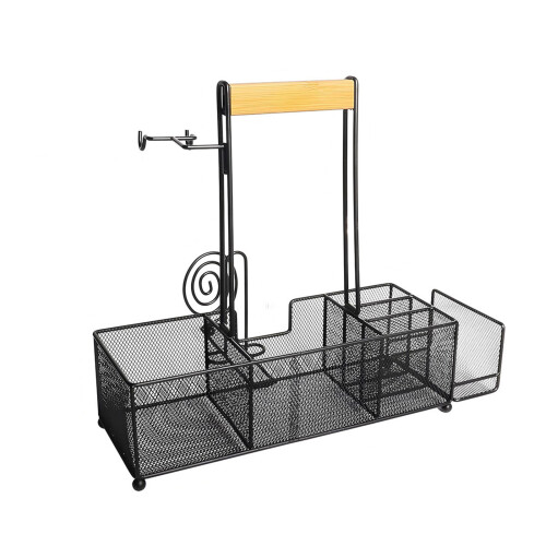 Grilltablettplaner mit schwerer Eisenstruktur, Stoffbügel und