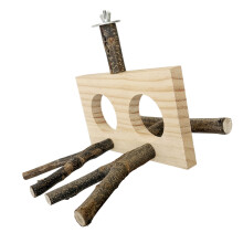 Wooden Interactively Parrots Stand Wear Resist Bird Climbing