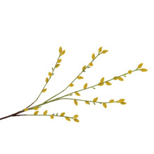 Realistic 6 Branch Silver Willow Artificial Plant With-Yellow