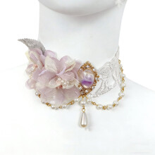 Einzigartige Halskette mit Rosen- und Blumen-Design, Schmuck,-P