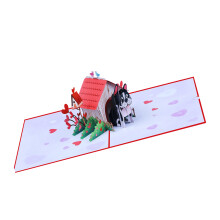 Adorable 3D Popup Dog House Card Easy To Fold And Display