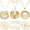 Packung mit 58 Statement-Schmuck-Sets, einzigartigen floralen 1
