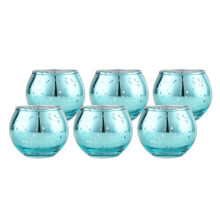 Glass Votive Candle Holders for Tealight Glass-lake blue