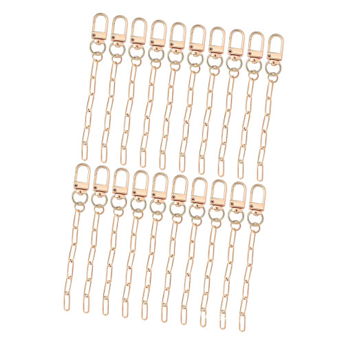 Creative Handmade Keychain Making Set Alloy Key Ring-Rose Gold