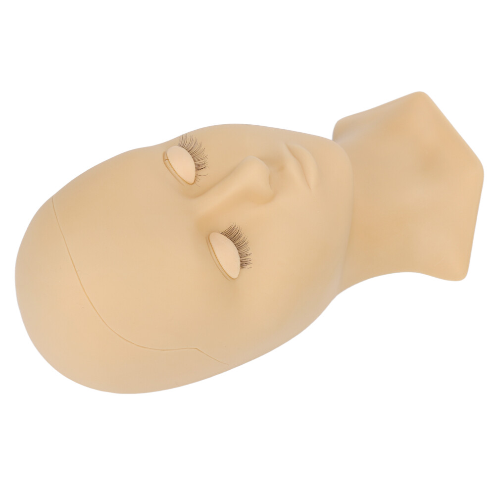 Eyelash Extension Practice Head Silicone Mannequin with Removable Eyelids