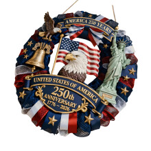 Patriotics Wooden Door Hanger Independence Day 4th Of-0.5 C